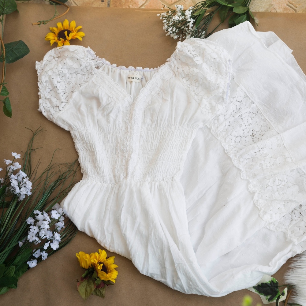 Anna Kaci Renaissance Peasant Maiden Boho Dress